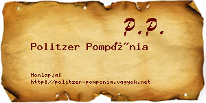 Politzer Pompónia névjegykártya